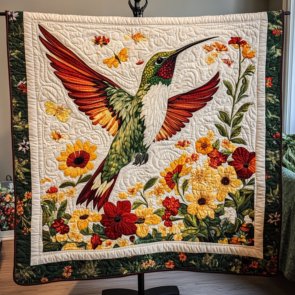 Spring Symphony Quilted Blanket