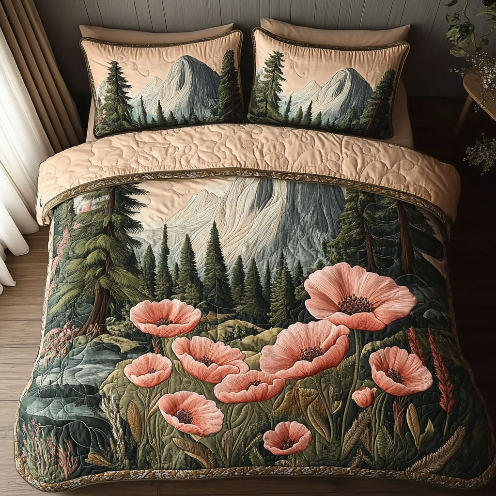 Spring in Yosemite 3-Piece Quilted Bedding Set