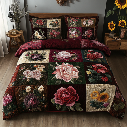 Springtime Charm 3-Piece Quilted Bedding Set