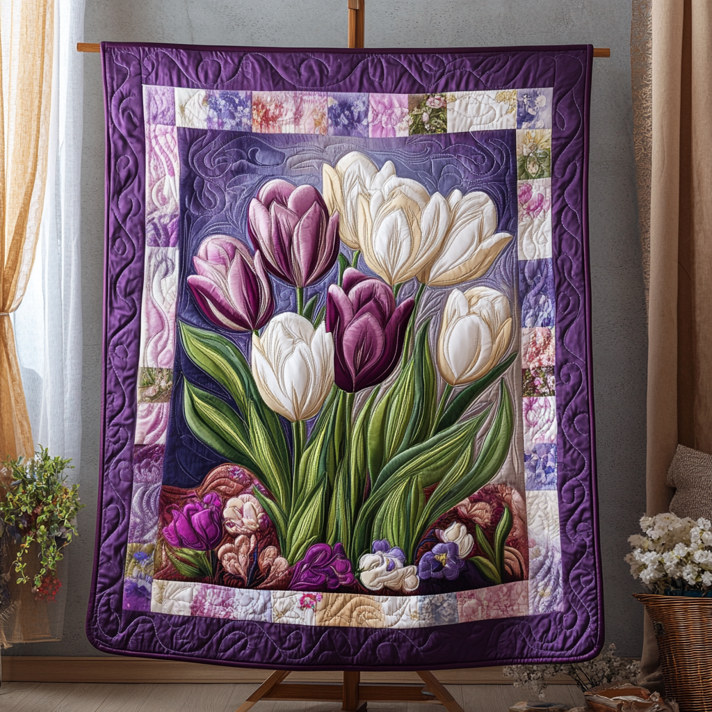 Springtime Comfort Quilted Blanket