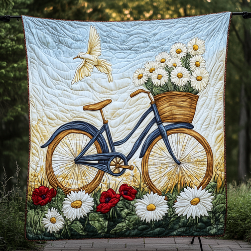 Springtime Pedal Quilted Blanket