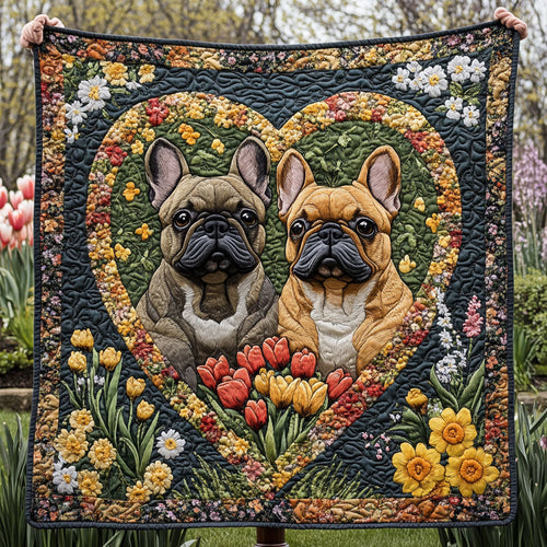 Springtime Snouts Quilted Blanket