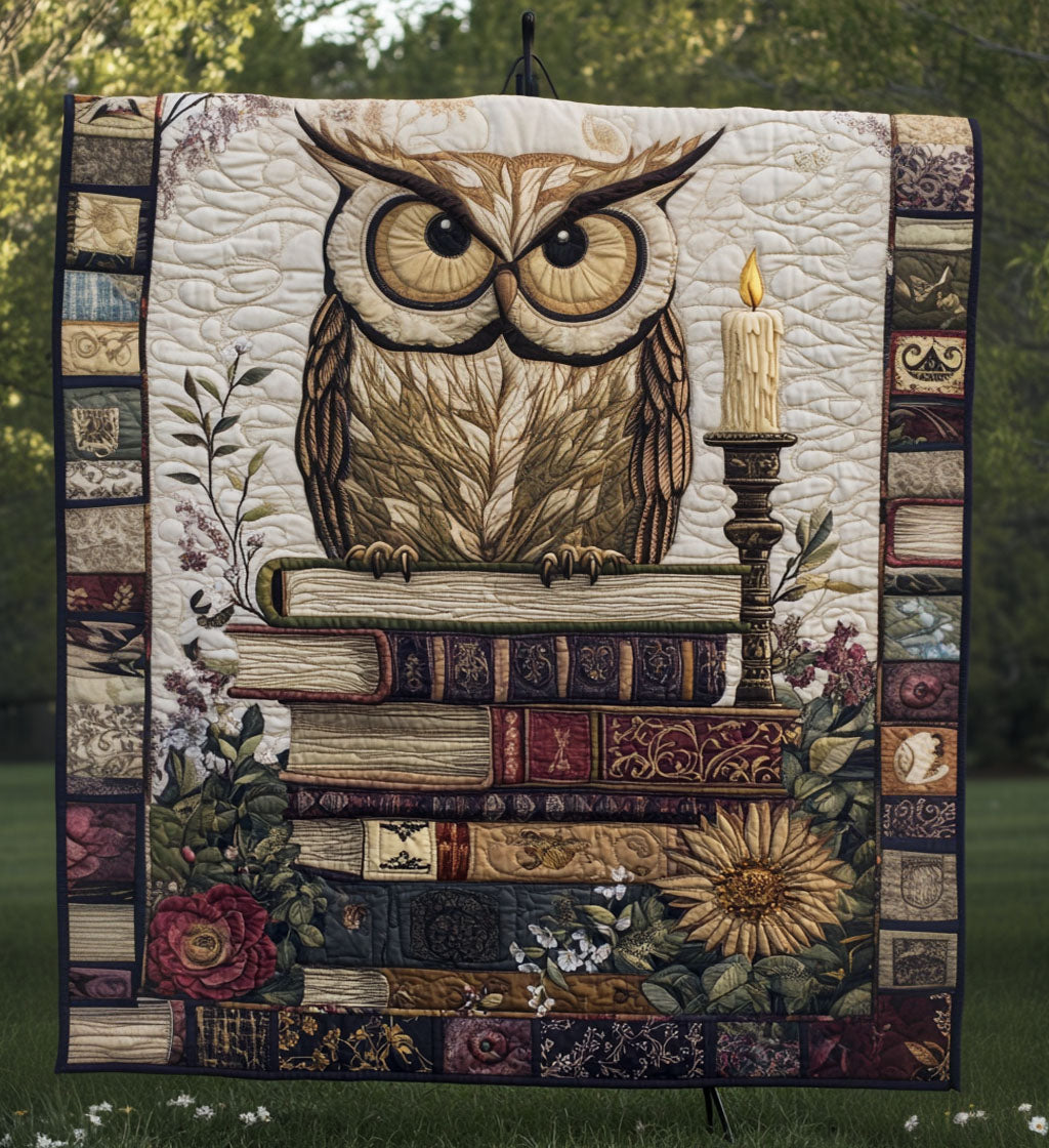 Stacked Wisdom Quilted Blanket