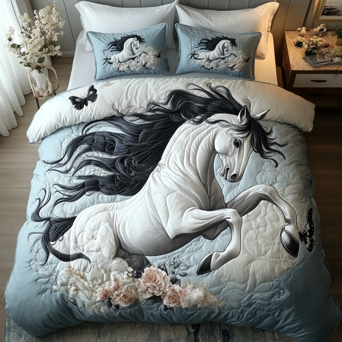 Stallion Serenity 3-Piece Quilted Bedding Set