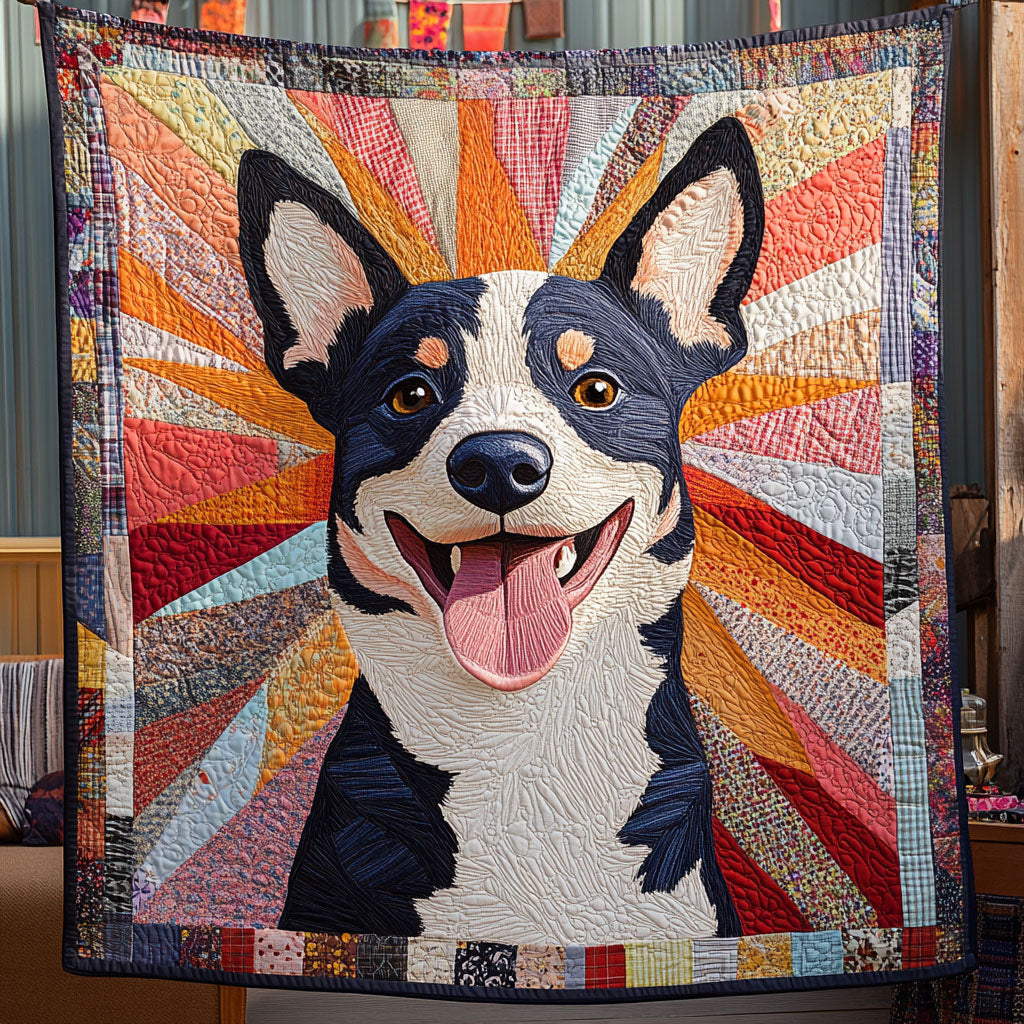 Starlight Heeler Quilted Blanket