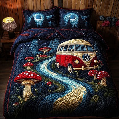 Hippie Van 3-Piece Quilted Bedding Set