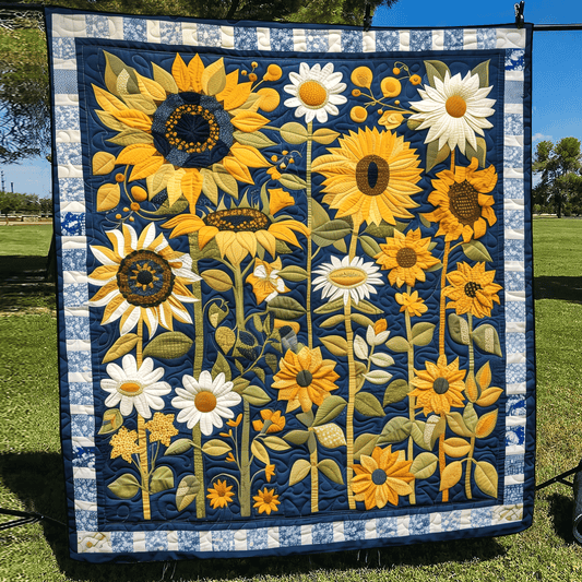 Starlit Garden Quilted Blanket