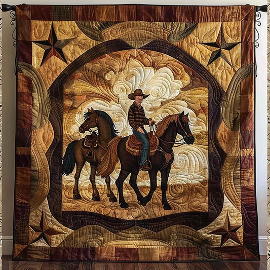 Starlit Stampede Quilted Blanket