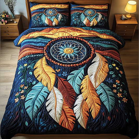 Starlit Catcher 3-Piece Quilted Bedding Set