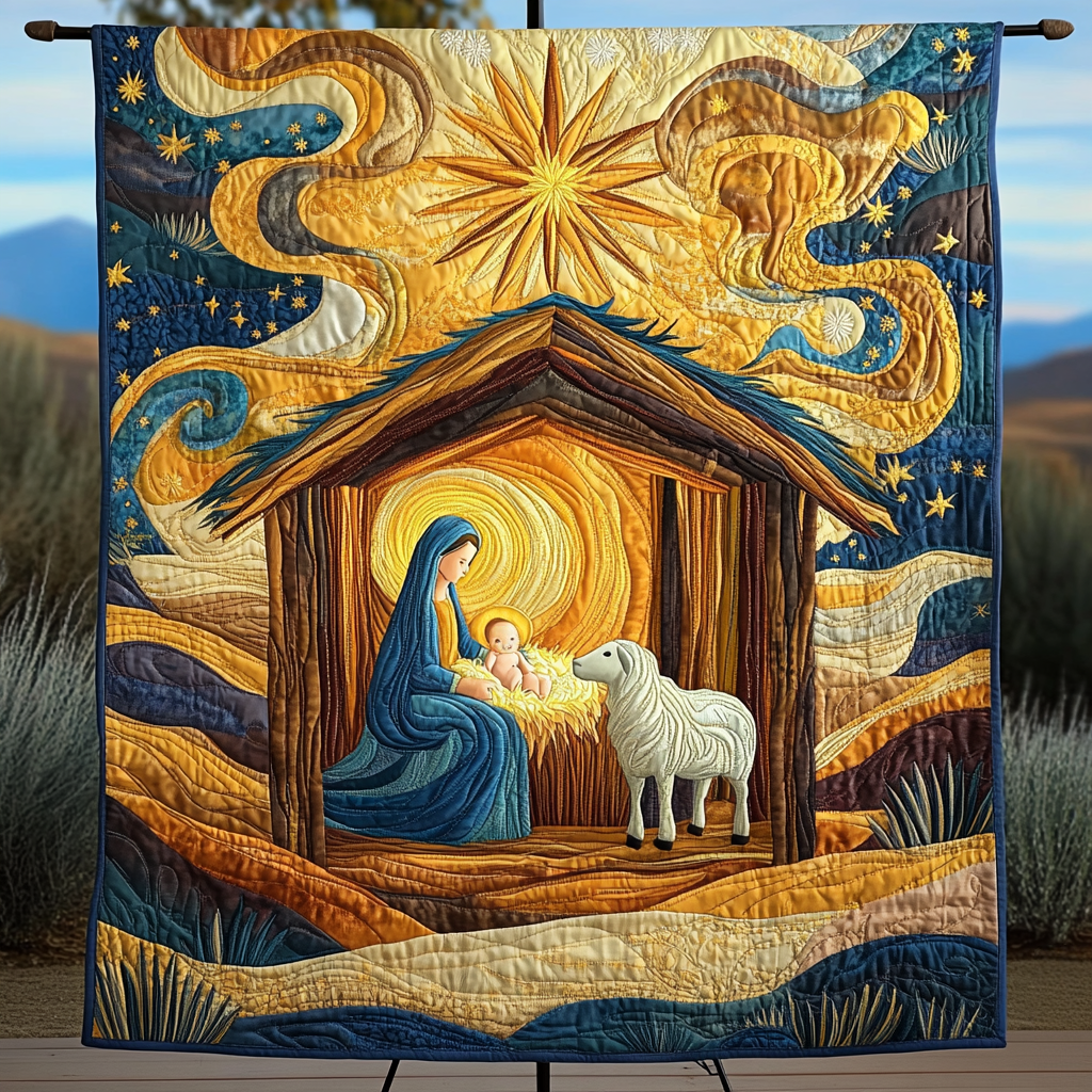 Starry Blessing Quilted Blanket
