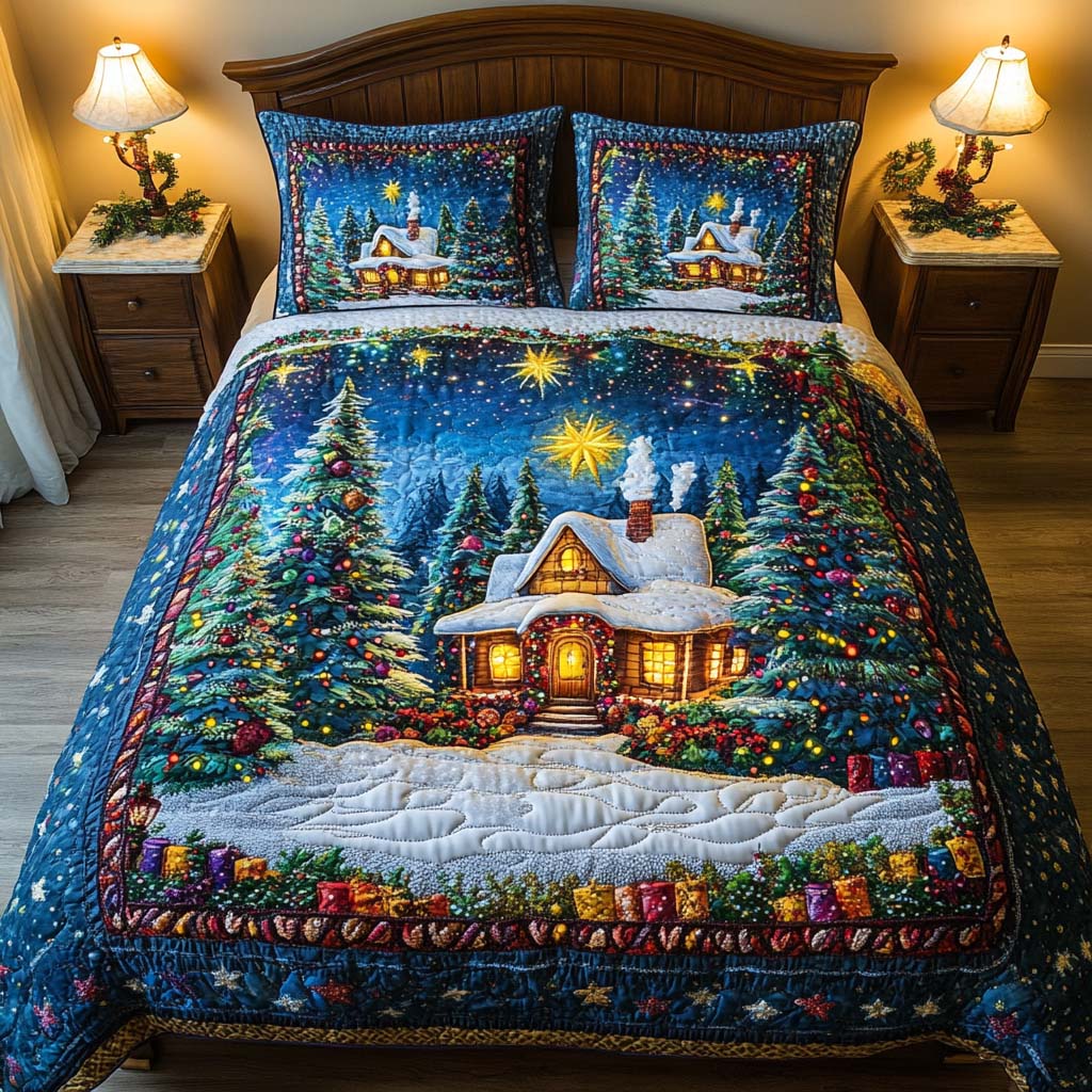 Starry Cabin 3-Piece Quilted Bedding Set