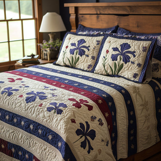 Starry Garden 3-Piece Quilted Bedding Set