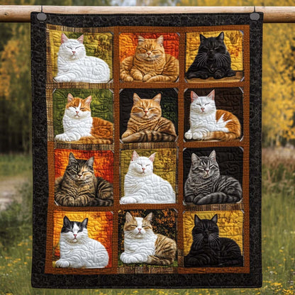 Starry Kitten Quilted Blanket