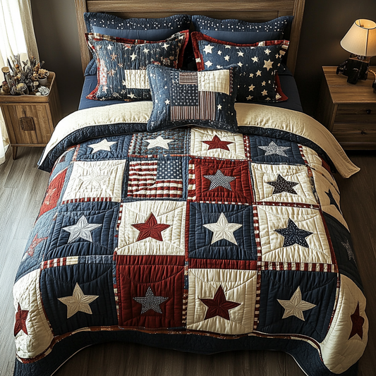 Starry Sleep 3-Piece Quilted Bedding Set
