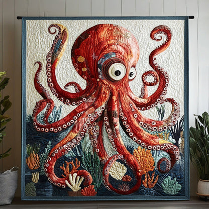 Starry Tentacles Quilted Blanket