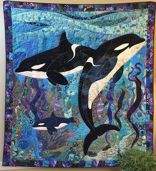 Stellar Sea Journey Quilted Blanket