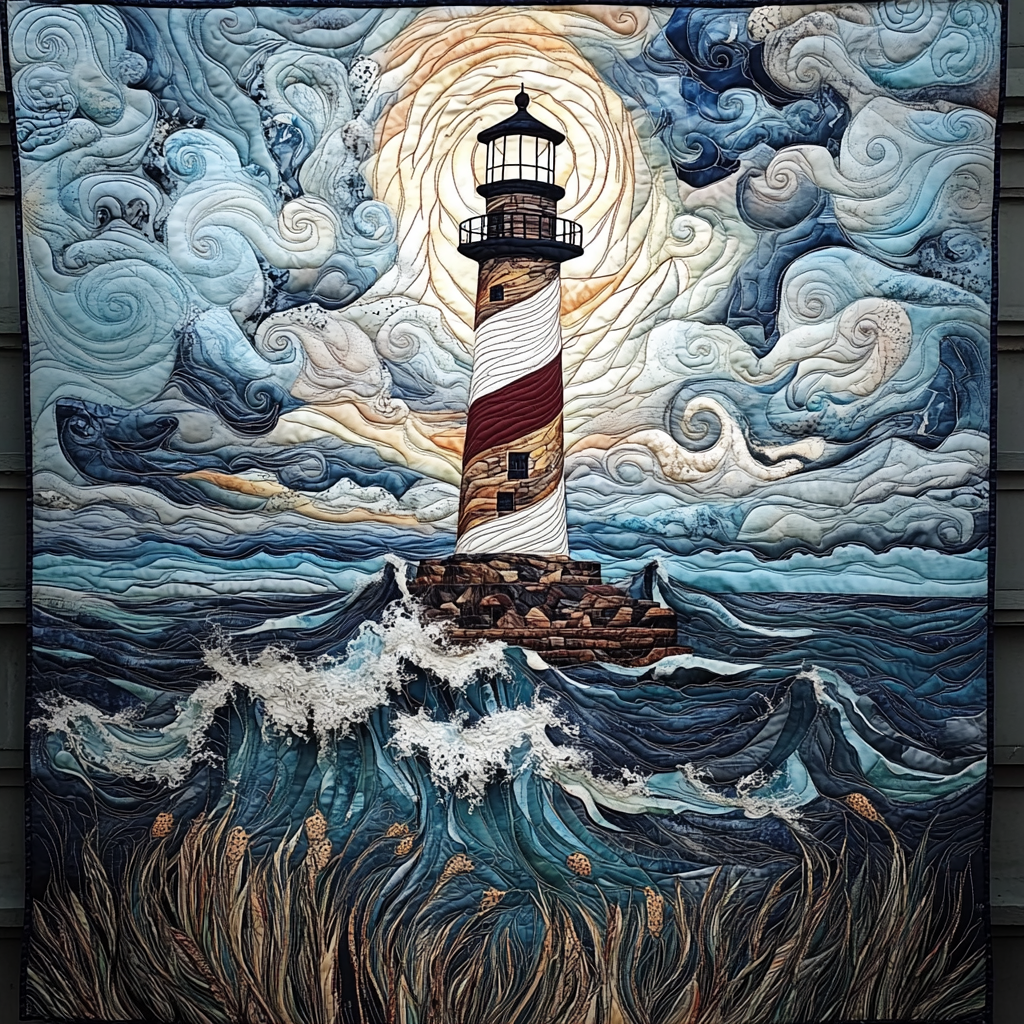 Stormy Seas Sentinel Quilted Blanket