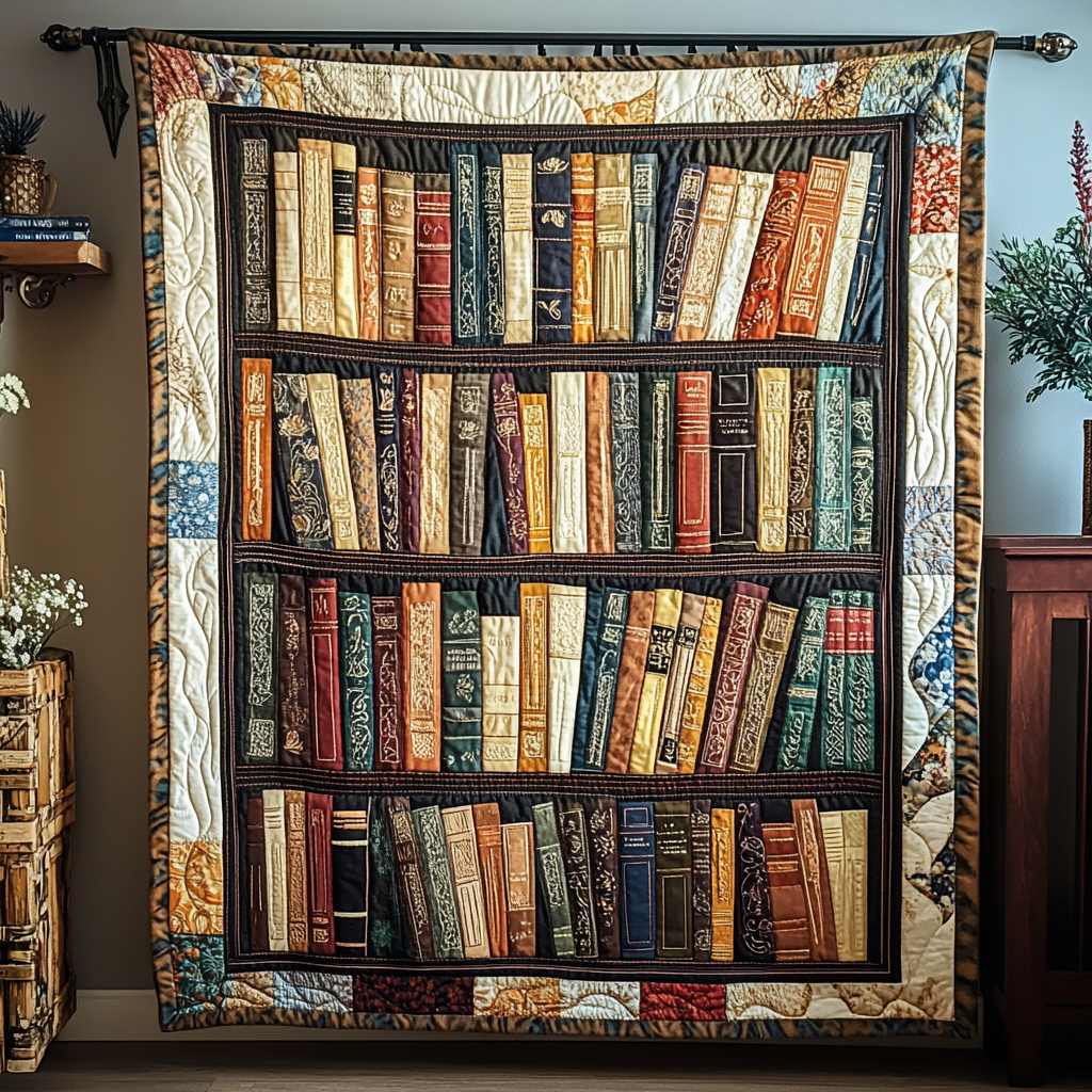 Story Stacks Quilted Blanket