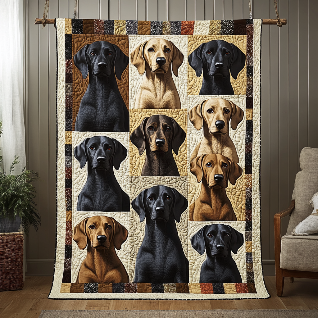 Stretchy Pooch Patterns Quilted Blanket