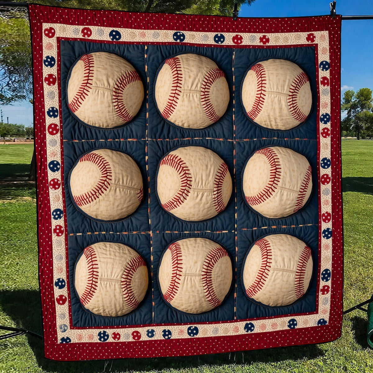 Strike Zone Quilted Blanket