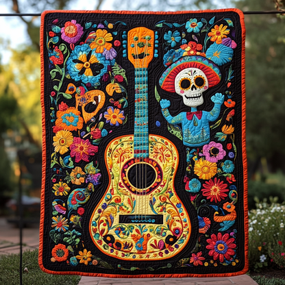 Strings of Rhythm Quilted Blanket
