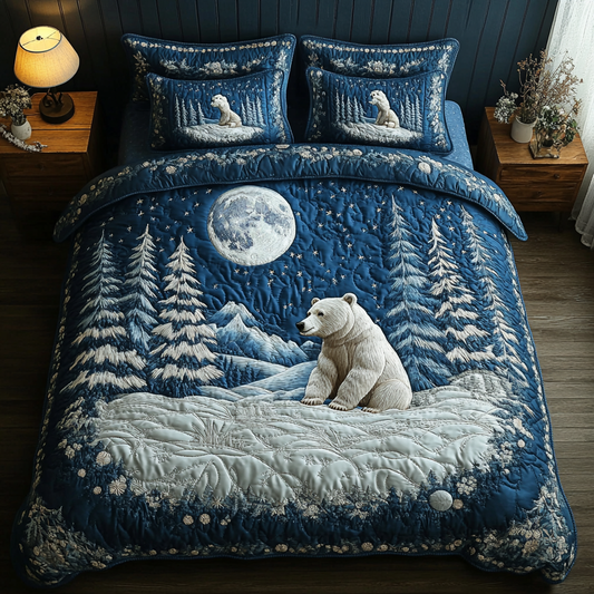 Strong Bear 3-Piece Quilted Bedding Set