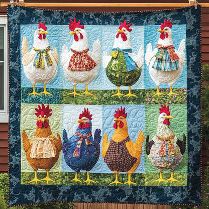 Stylish Poultry Quilted Blanket