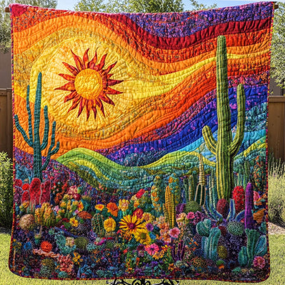Sunburst Dunes Quilted Blanket