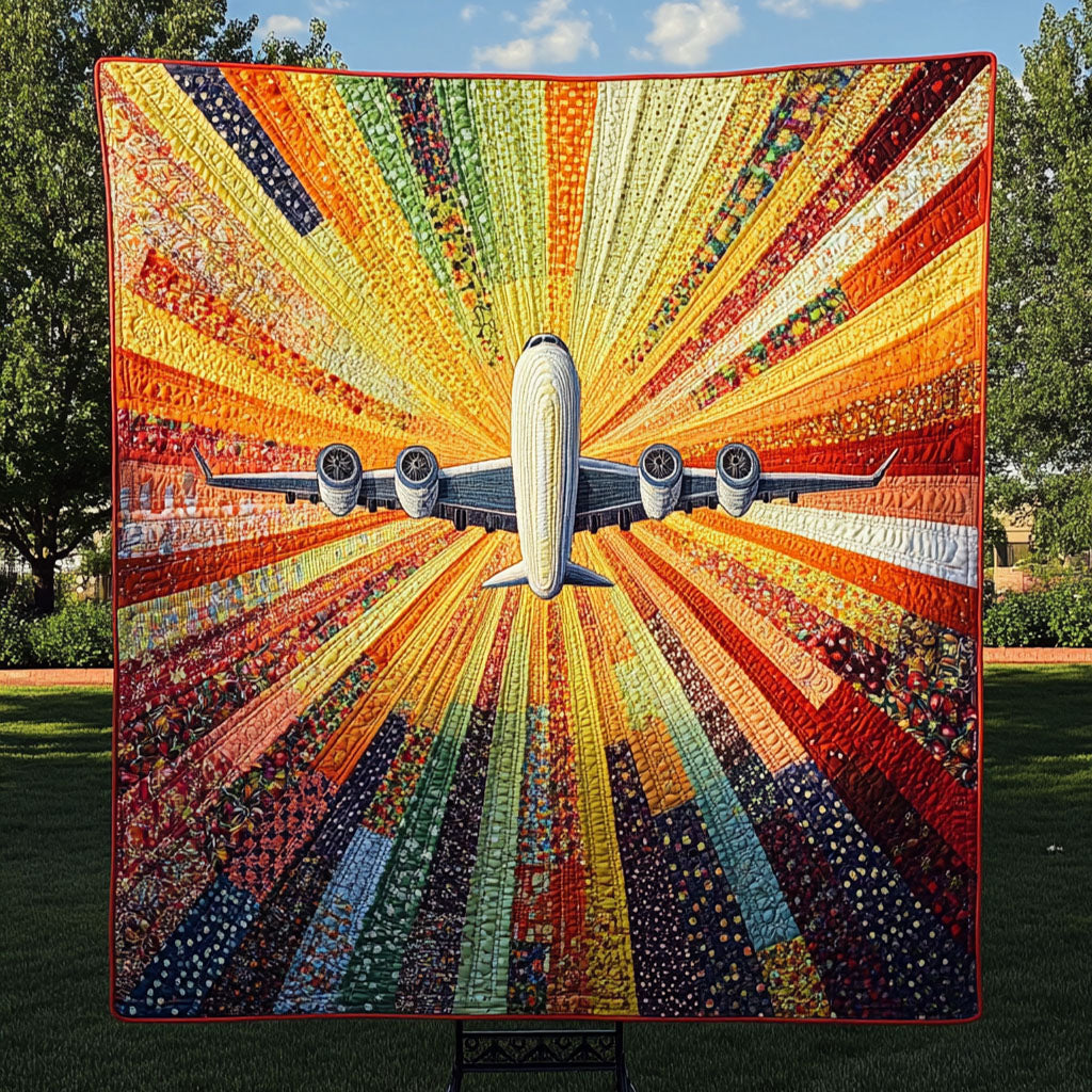 Sunburst Wings Quilted Blanket