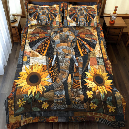Elephant Quilted Bedding Set
