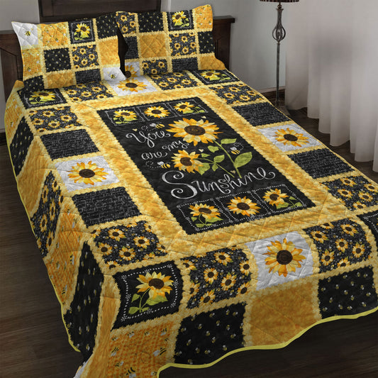 Sunflower Sunshine 3-Piece Quilted Bedding Set
