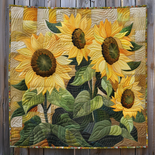 Sunflower Sunshine Quilted Blanket