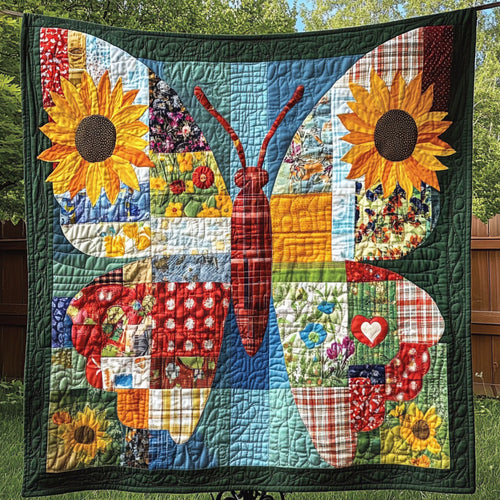 Sunflower Dream Quilted Blanket