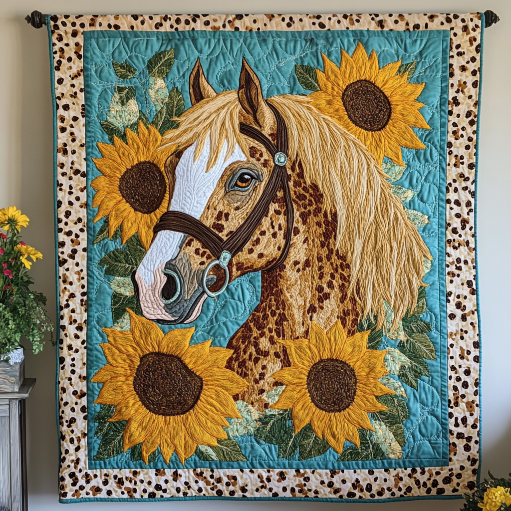 Sunflower Grace Quilted Blanket