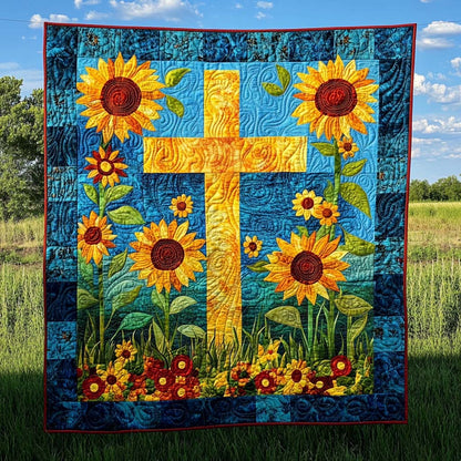 Sunflower Harmony Quilted Blanket