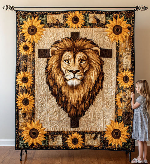 Sunflower Strength Quilted Blanket