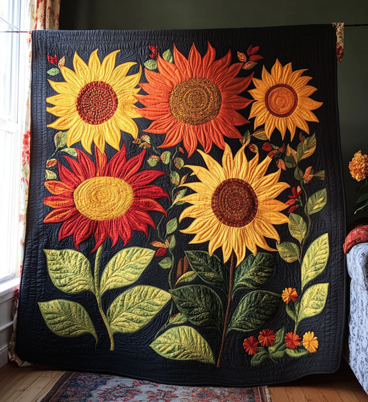 Sunflowers Collection Quilted Blanket