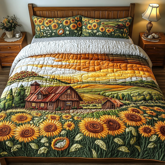 Sunlight Dream 3-Piece Quilted Bedding Set