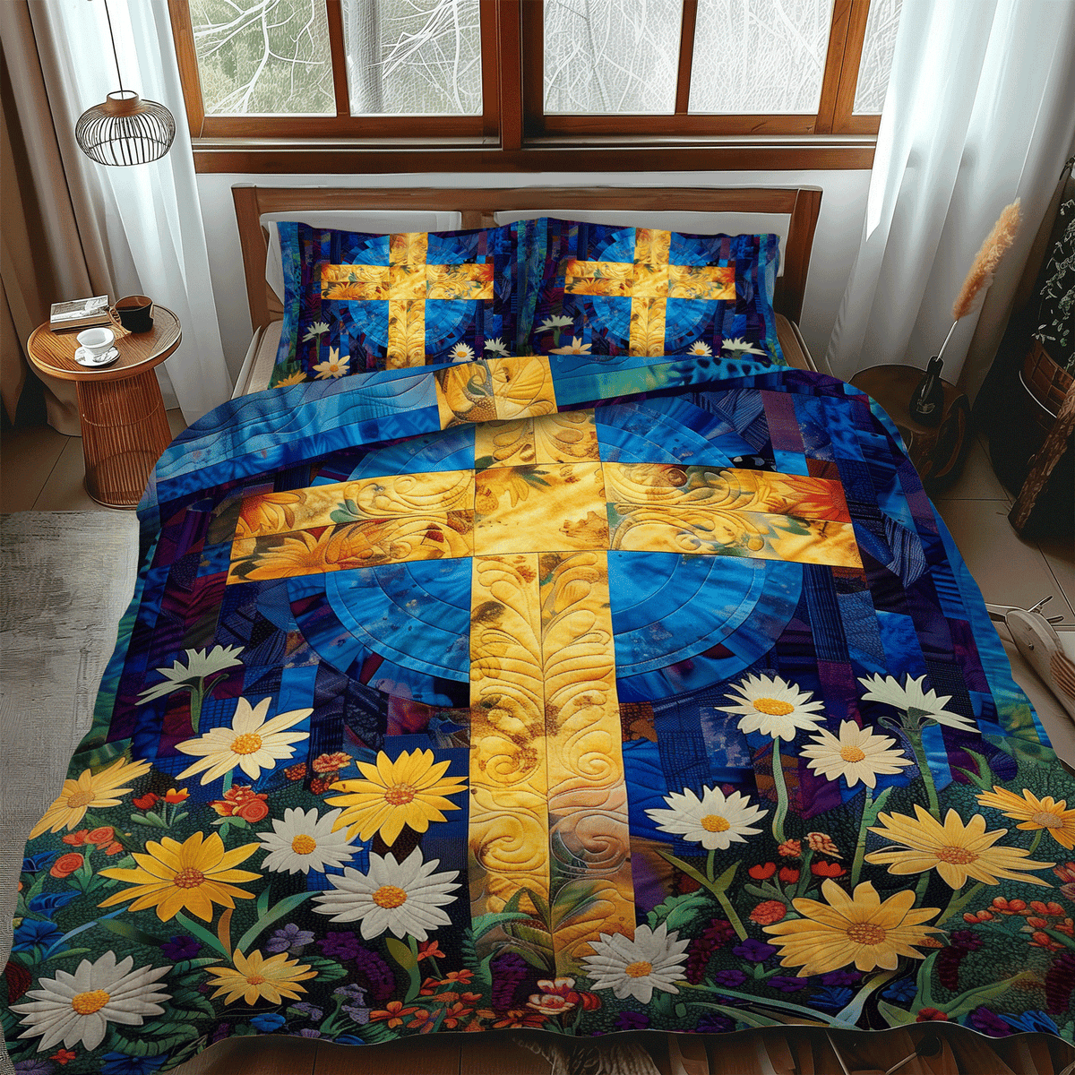 Sunlit Garden 3-Piece Quilted Bedding Set