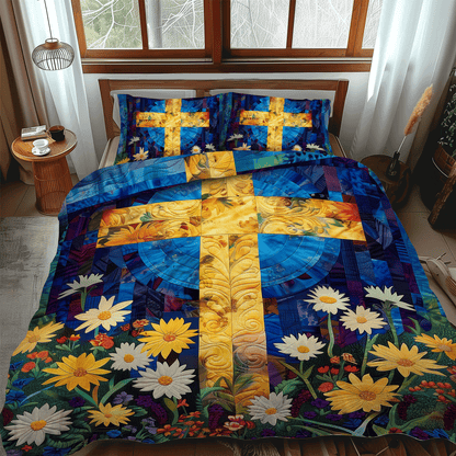 Sunlit Garden 3-Piece Quilted Bedding Set