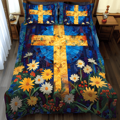 Sunlit Garden 3-Piece Quilted Bedding Set