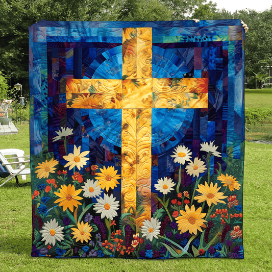 Sunlit Garden Quilted Blanket