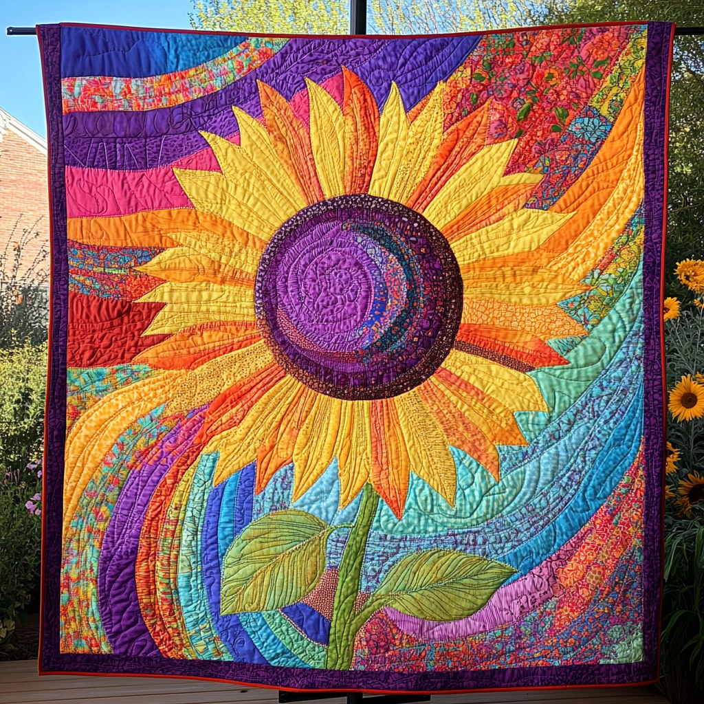 Sunlit Charm Quilted Blanket