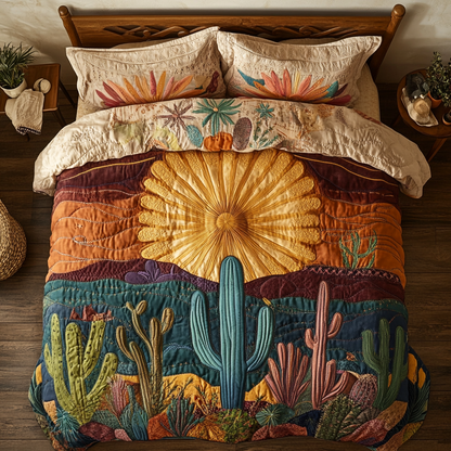 Sunlit Dunes 3-Piece Quilted Bedding Set