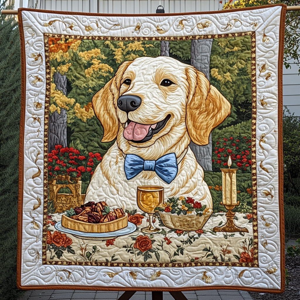 Sunlit Golden Moments Quilted Blanket