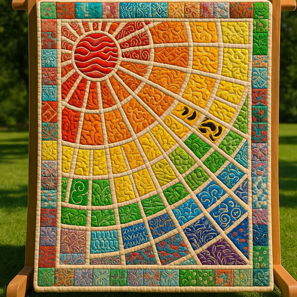 Sunlit Rays Quilted Blanket