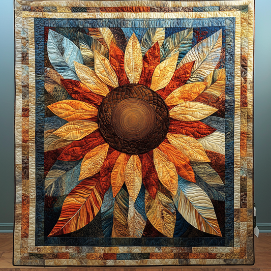 Sunlit Whispers Quilted Blanket