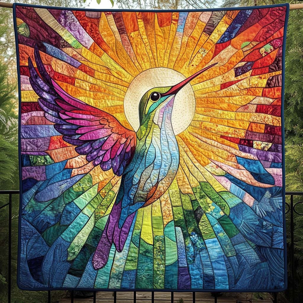 Sunlit Wings Quilted Blanket