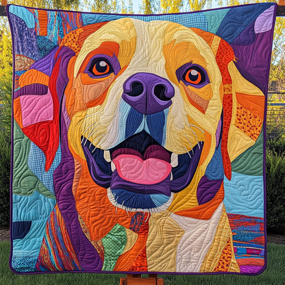 Sunny Paws Portrait Quilted Blanket