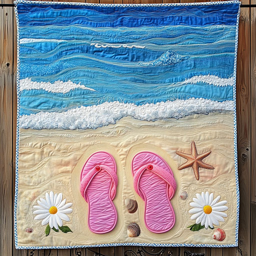 Sunny Sands Stroll Quilted Blanket